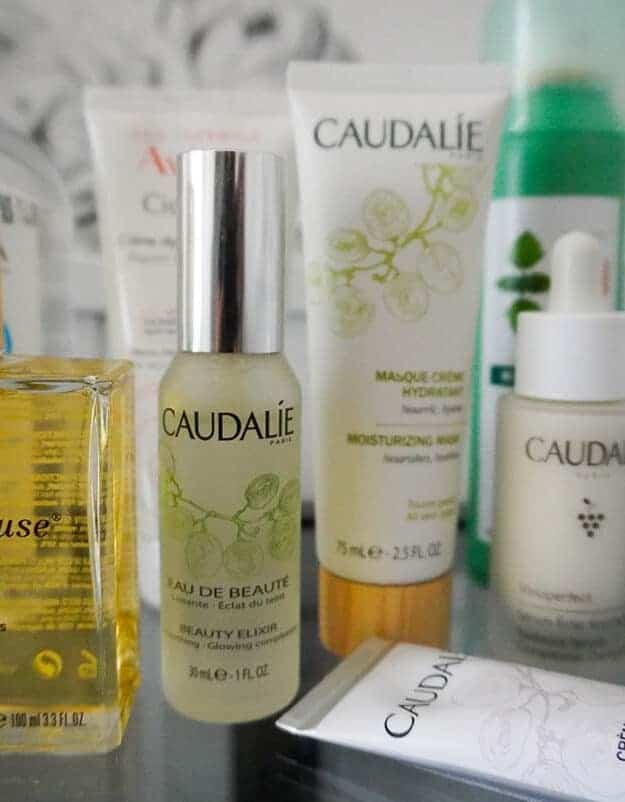 French beauty products sitting on a counter