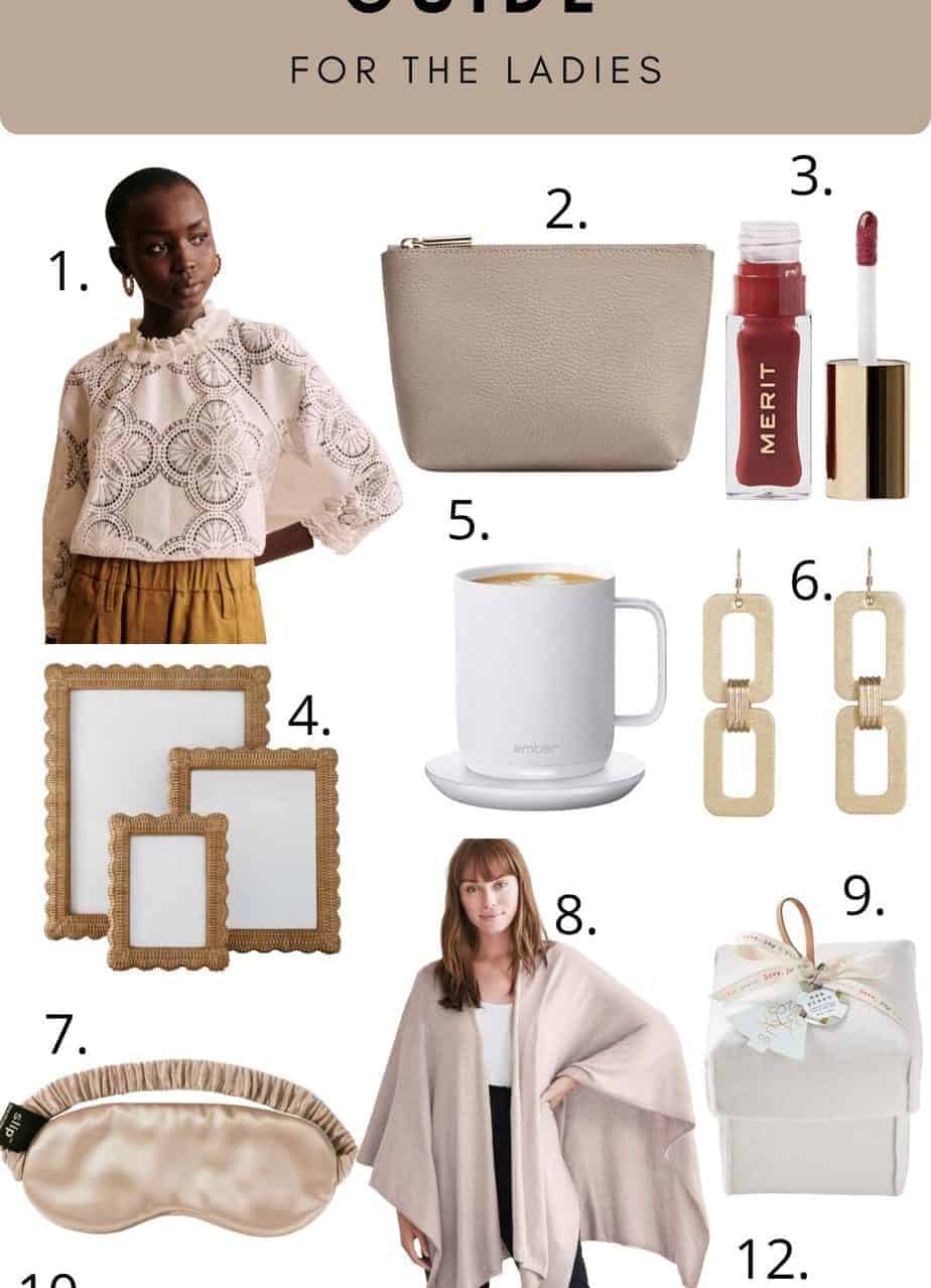 GRAPHIC OF LADIES GIFT GUIDE GIFTS