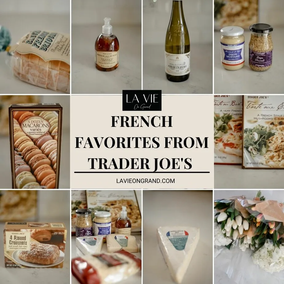 graphic of favorites from trader joe's which are all french