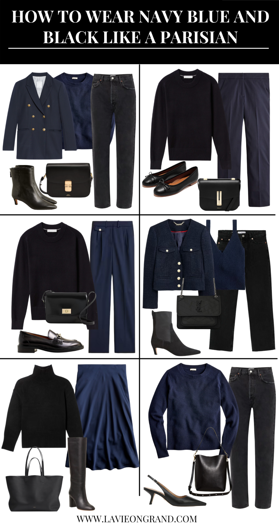 How To Wear Navy and Black Together Like A Parisian