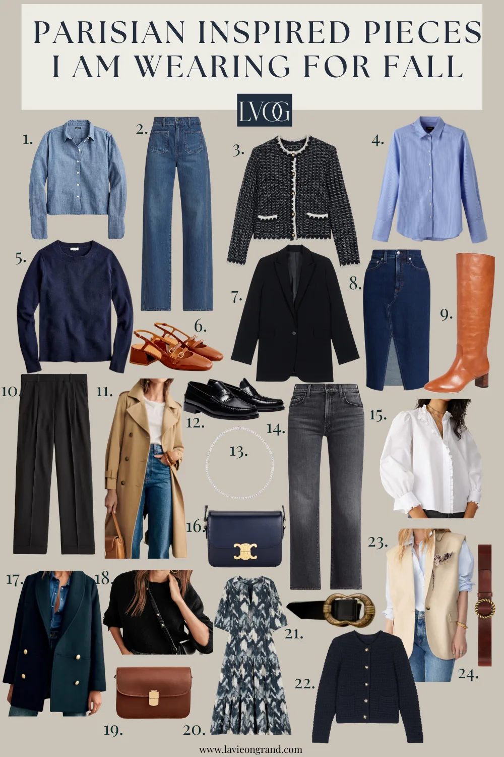 Parisian inspired fall pieces