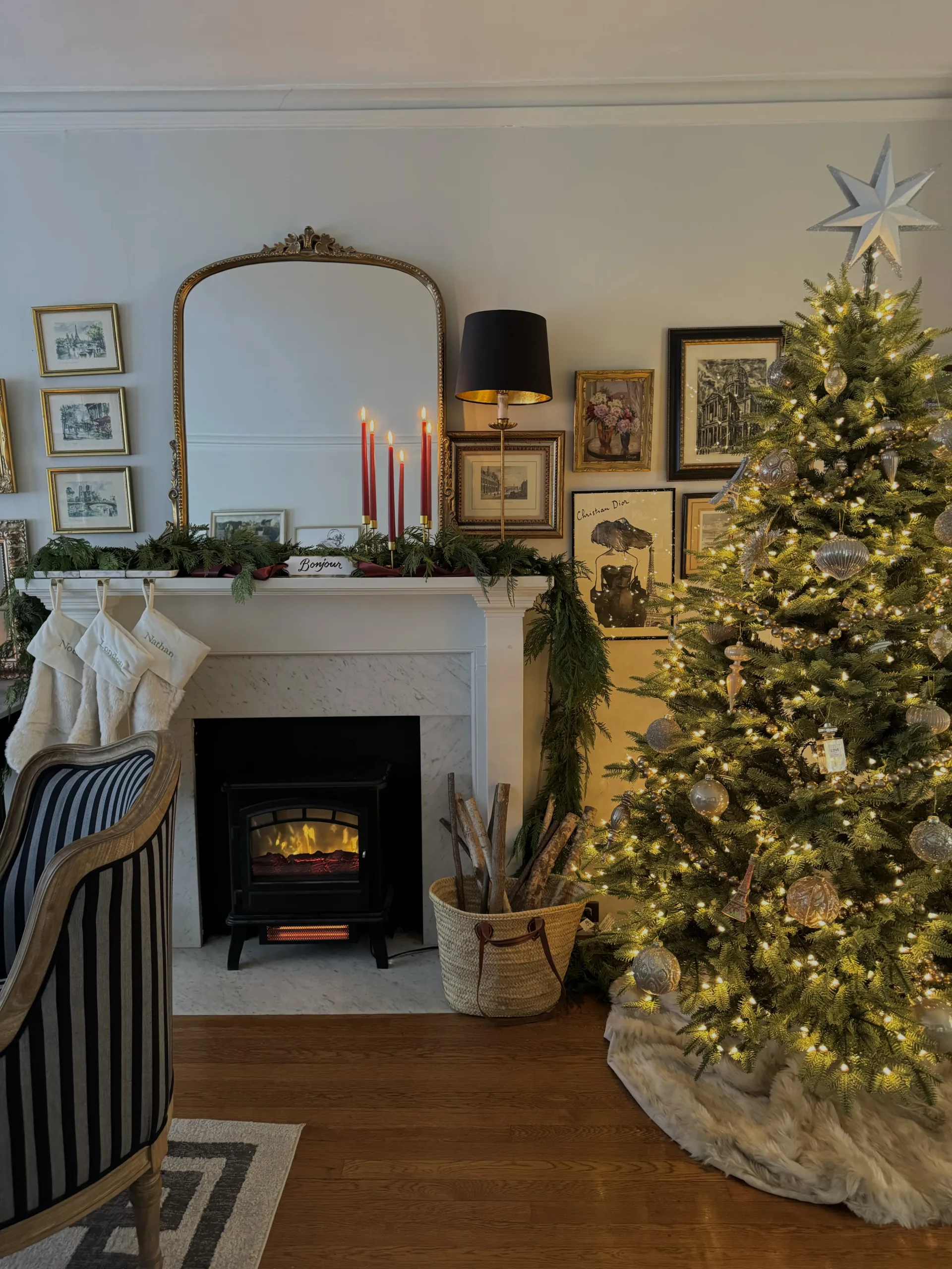 French Inspired Christmas decor