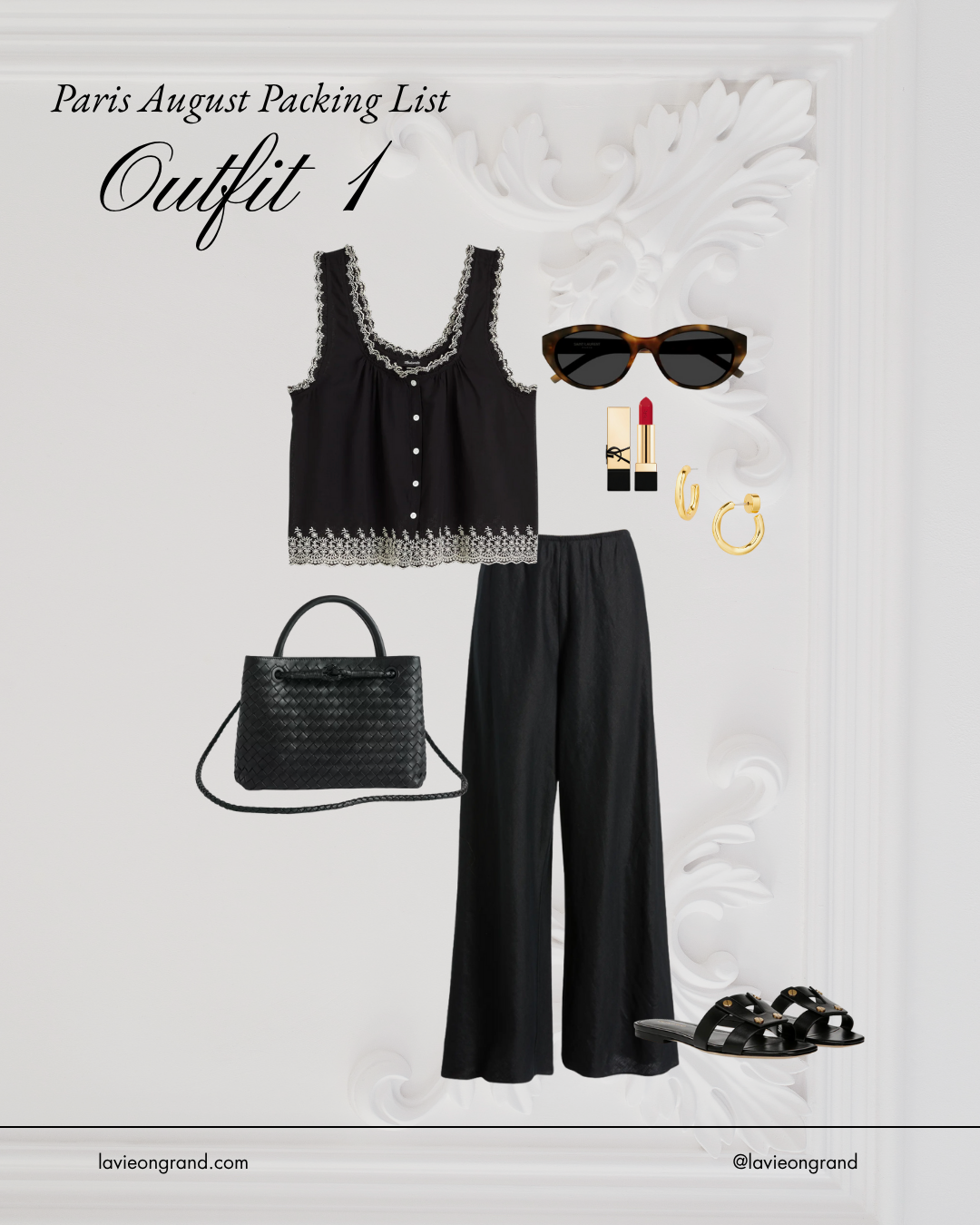 Paris in August outfit ideas OUtfit to pack for Paris in the summer season.