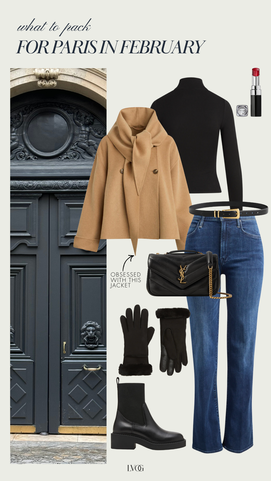 Paris graphic of what to pack and wear in winter.
