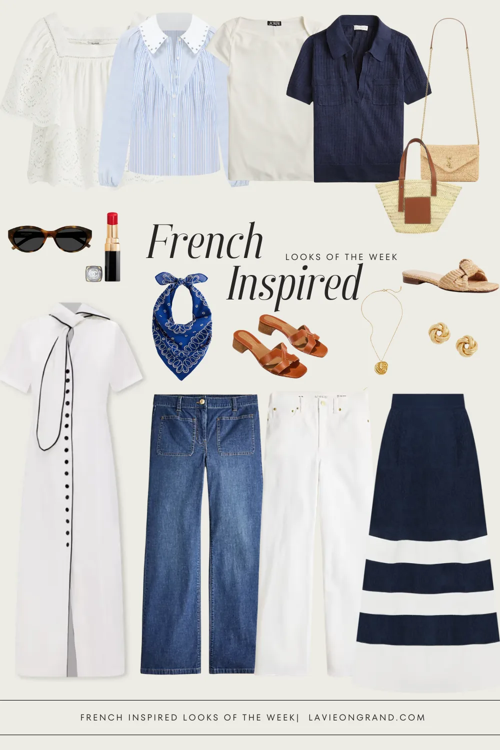 Clothing pieces graphic for French Fridays edition.