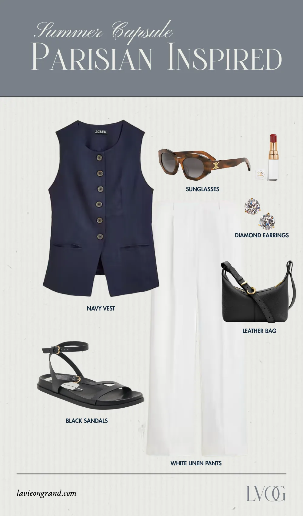 French summer capsule graphic.