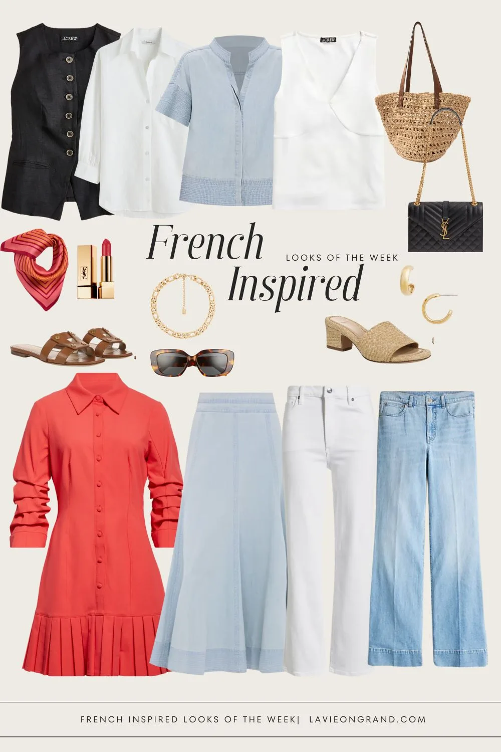 Weekly French inspired outfits. 
