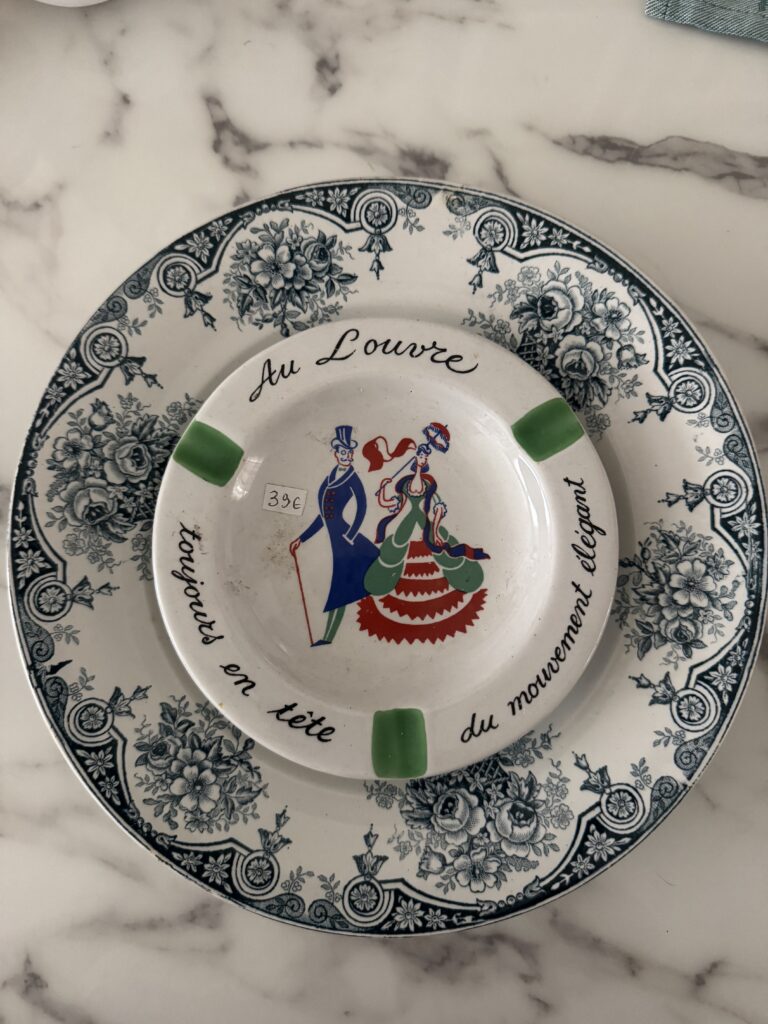 Plate and bowl from the French flea market. 