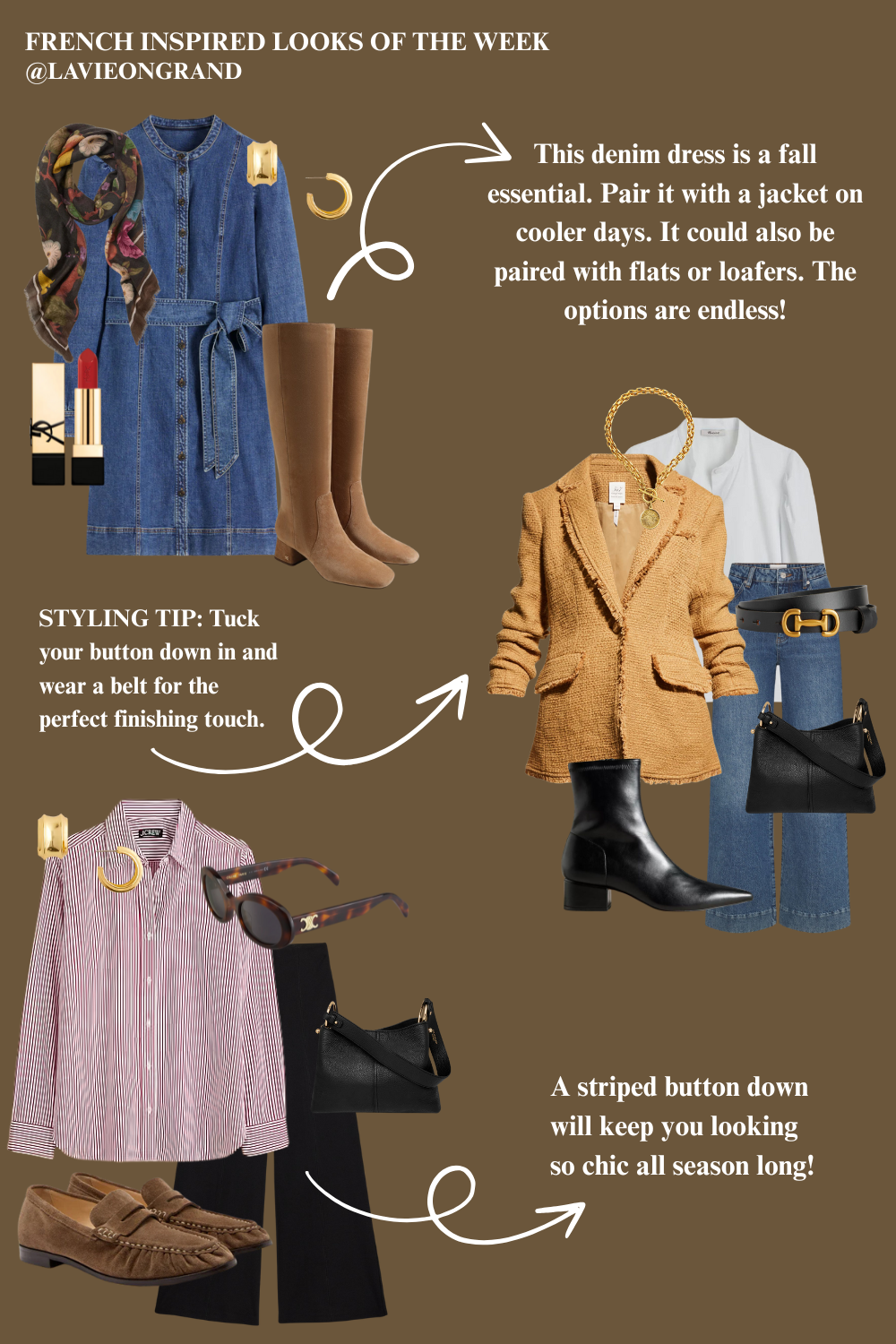 Graphic of pieces of clothing for French Fridays.