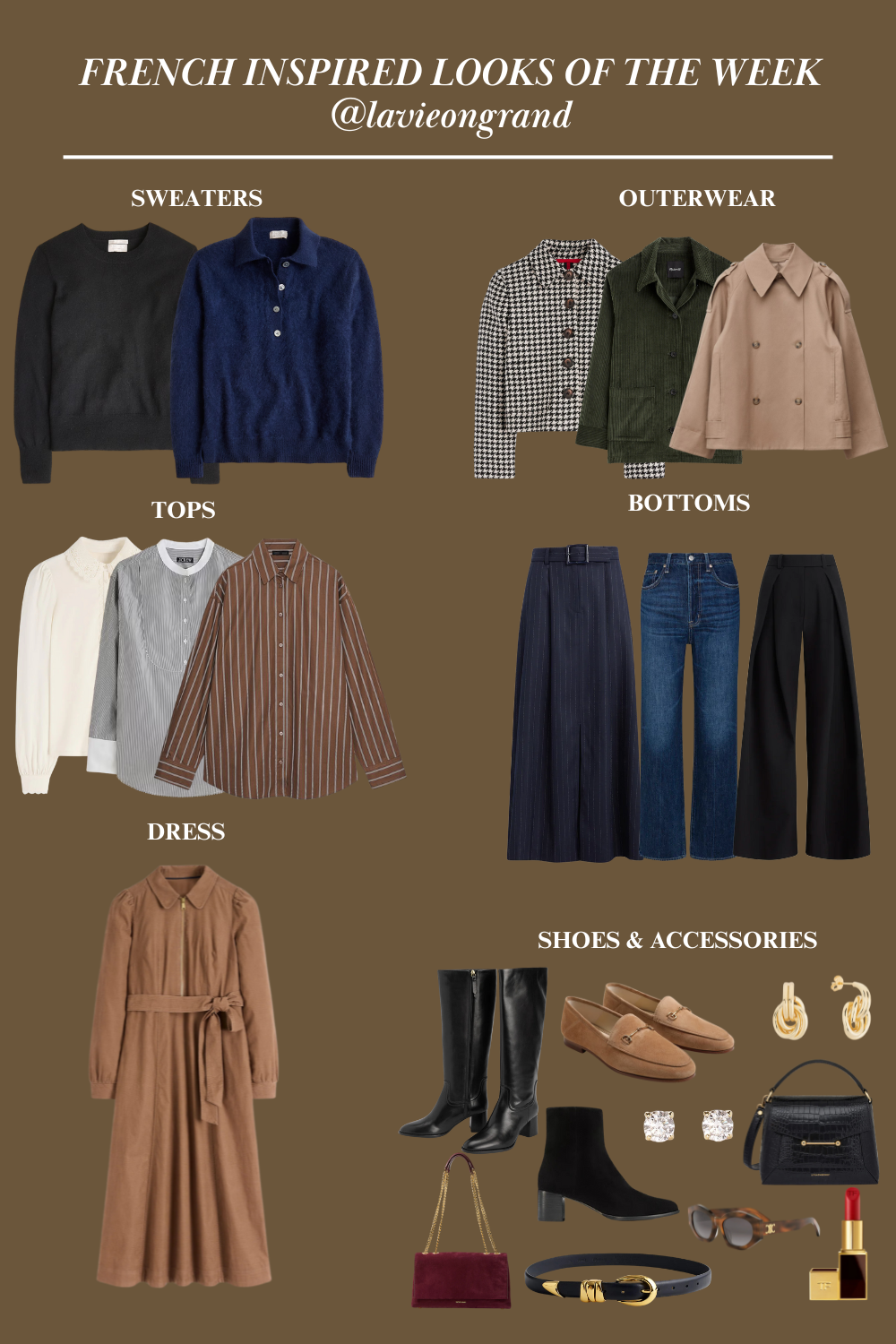 Graphic of clothing items for French Fridays