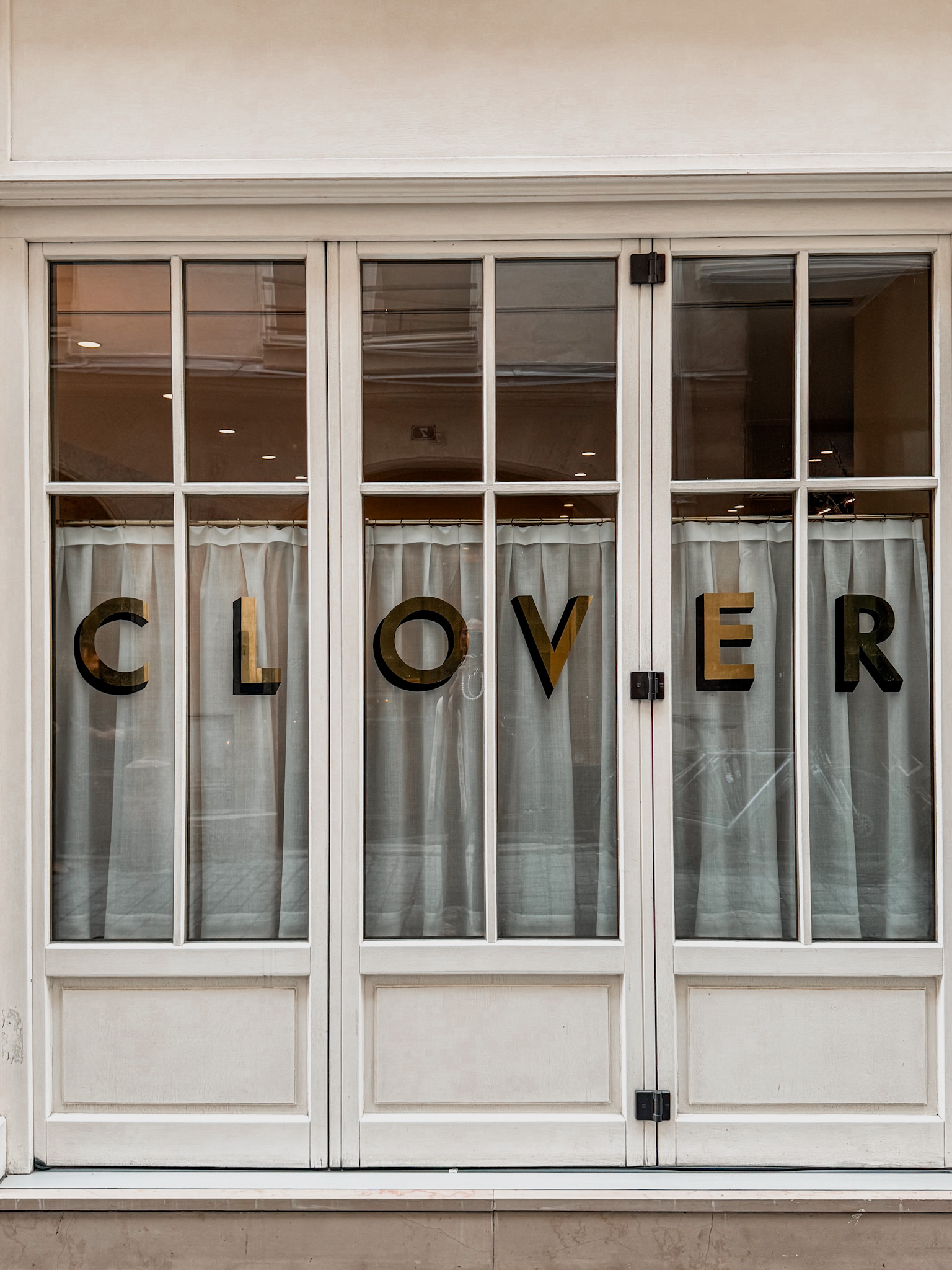 Exterior of Clover Grill in Paris.