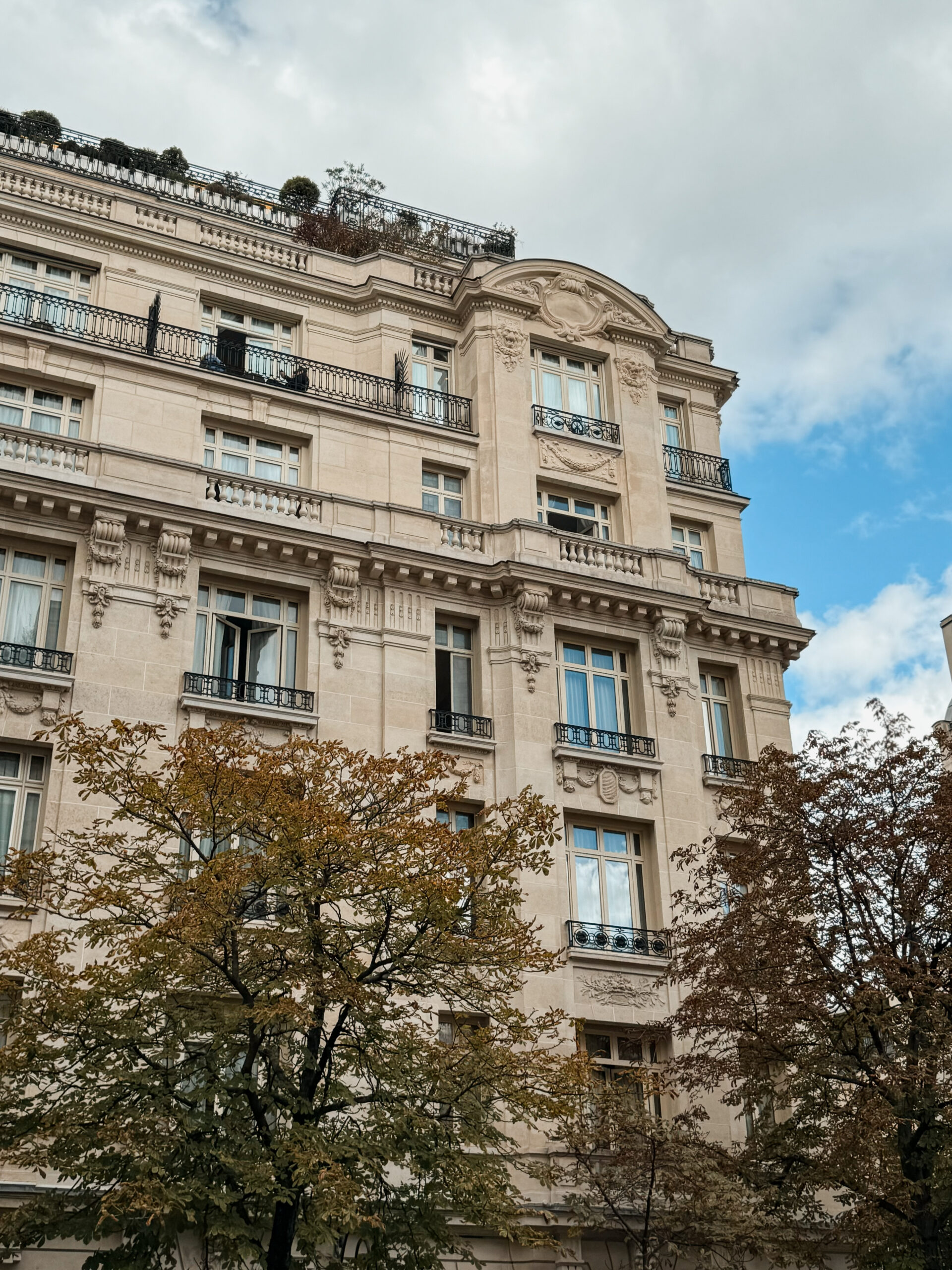 Exterior shot of Paris in fall