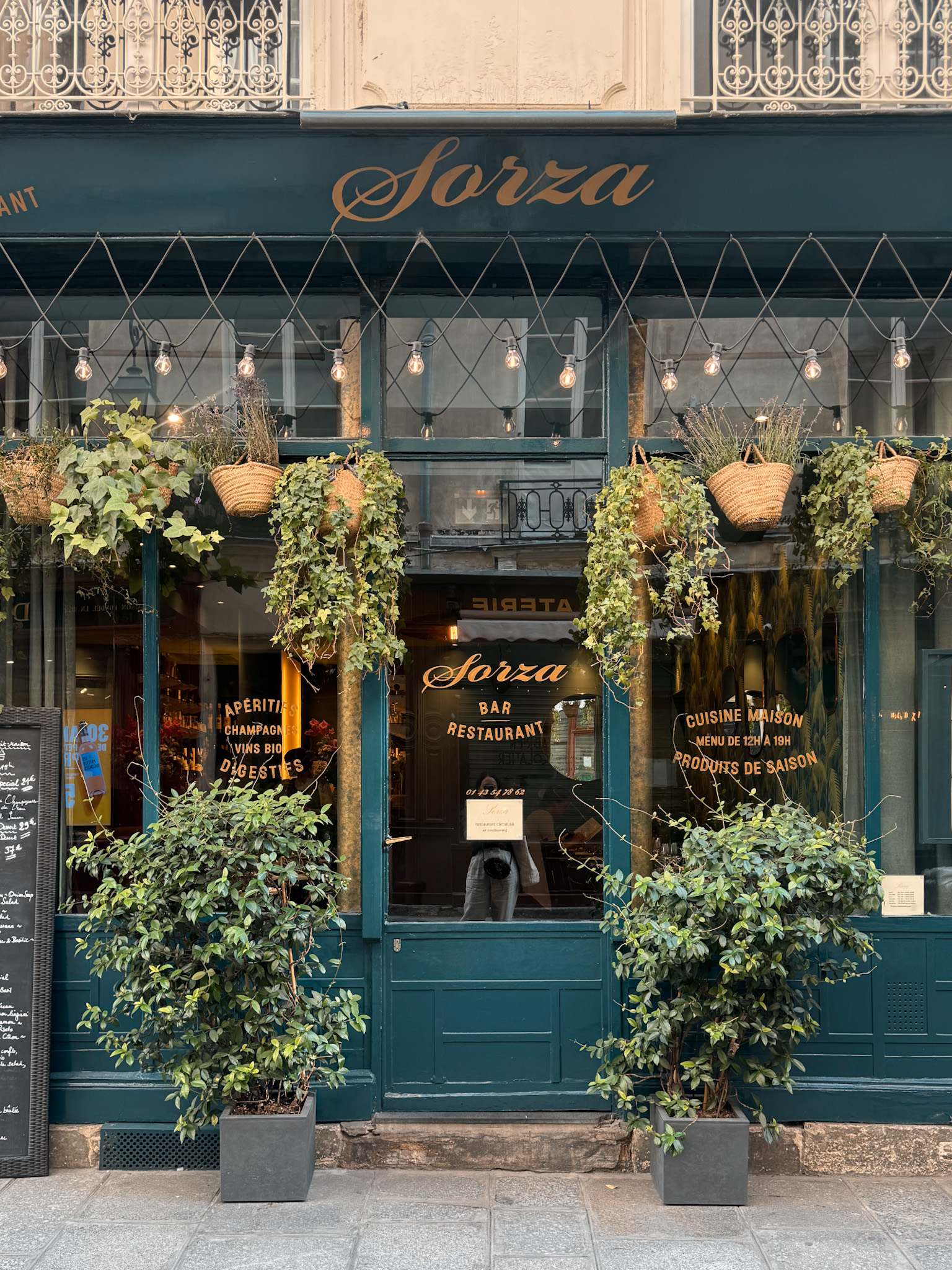 Sorza Italian restaurant in Paris. 