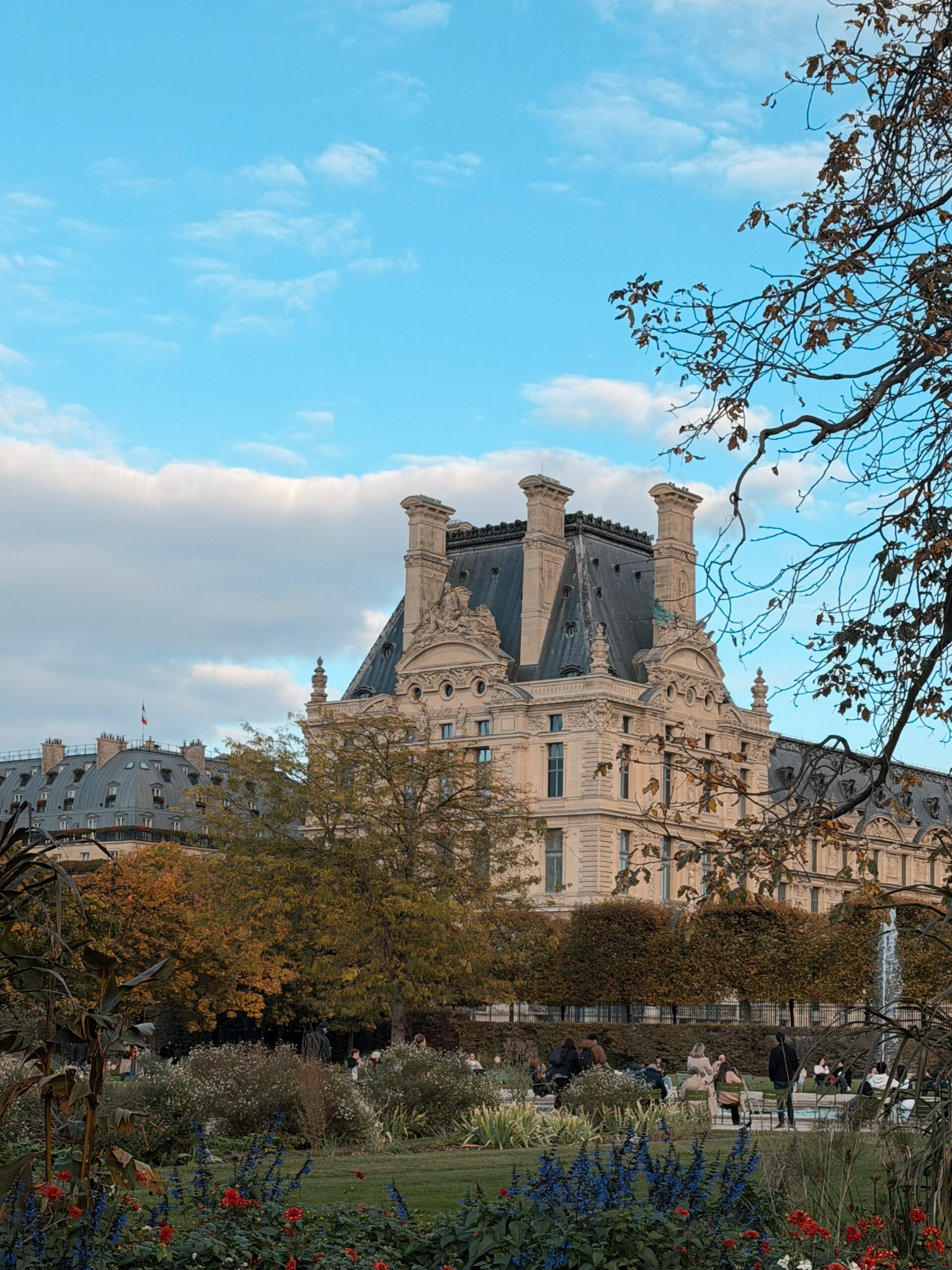 Jardin des Tuileries in Paris with autumn foliage