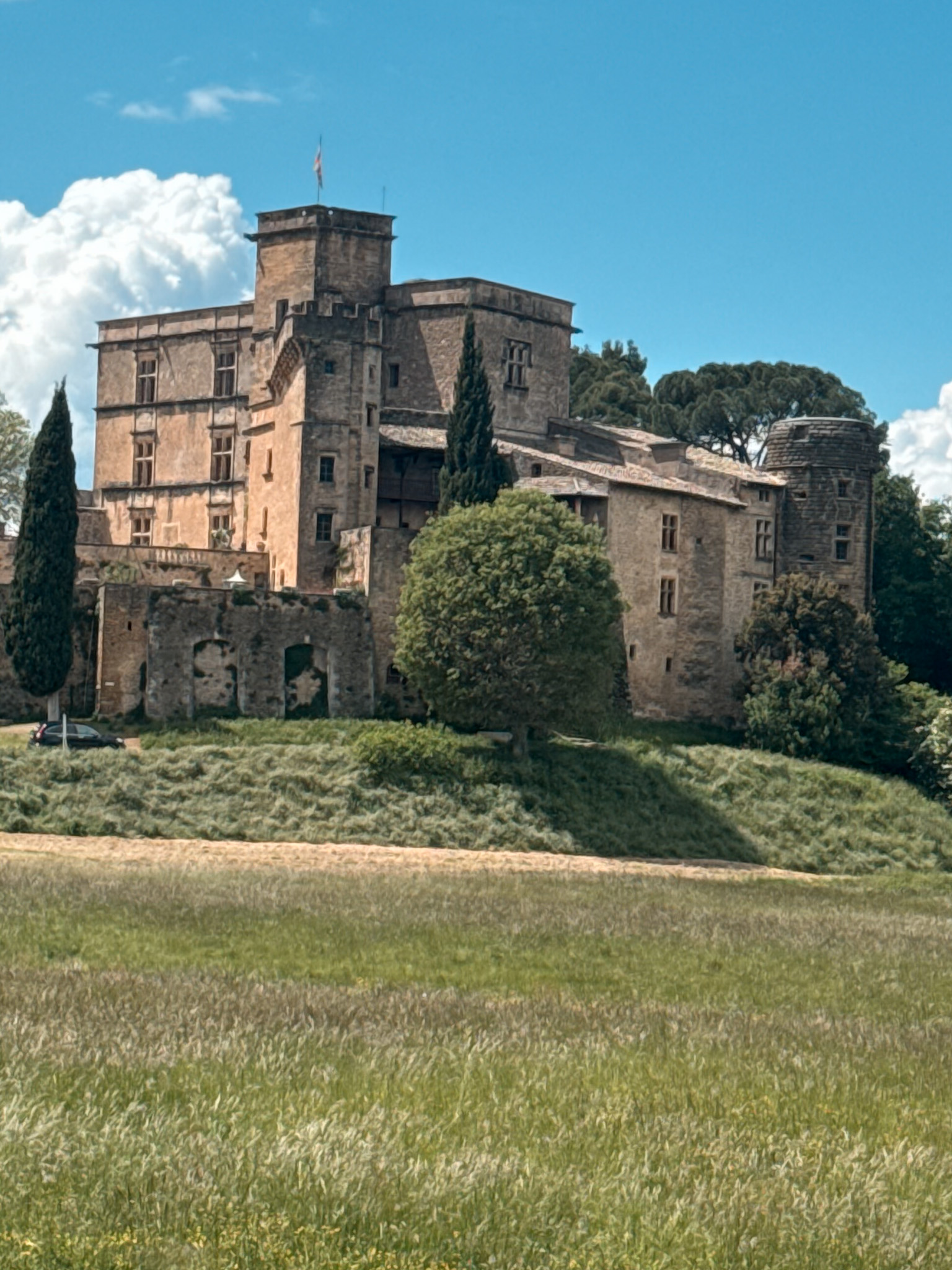 Castle of Lourmarin, a Renaissance château overlooking the historic village in Provence