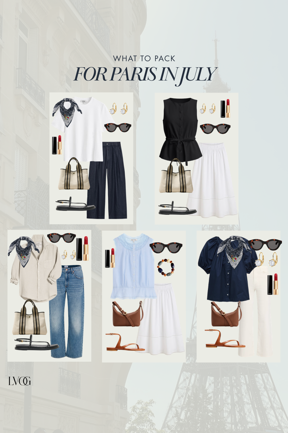 What to wear in Paris in July — five outfit ideas from one capsule wardrobe